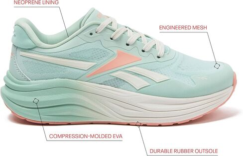 Reebok Futura Dash Running Shoes for Women, Tranquil Teal/Jelly Peach/Chalk, 10 Medium in Kuwait