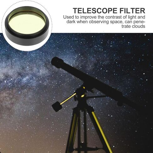 Balacoo 1.25 Inch Telescope Moon Filter Yellow Aluminum Alloy Planet Filter Accessories for Astronomy and Moon Observation Minimizing Vignetting and Providing Comfortable Lunar Views in Kuwait