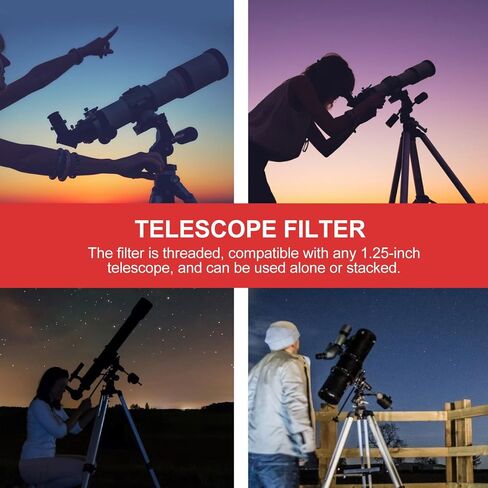 Balacoo 1.25 Inch Telescope Moon Filter Yellow Aluminum Alloy Planet Filter Accessories for Astronomy and Moon Observation Minimizing Vignetting and Providing Comfortable Lunar Views in Kuwait