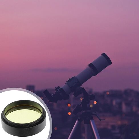 Balacoo 1.25 Inch Telescope Moon Filter Yellow Aluminum Alloy Planet Filter Accessories for Astronomy and Moon Observation Minimizing Vignetting and Providing Comfortable Lunar Views in Kuwait