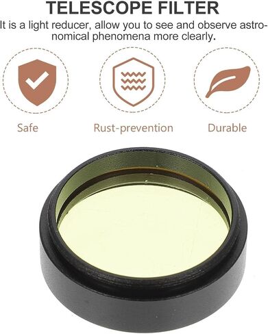 Balacoo 1.25 Inch Telescope Moon Filter Yellow Aluminum Alloy Planet Filter Accessories for Astronomy and Moon Observation Minimizing Vignetting and Providing Comfortable Lunar Views in Kuwait