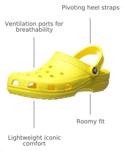 Crocs Unisex Men's and Women's Classic Clog, Lemon, 10 Women/8 Men US in Kuwait