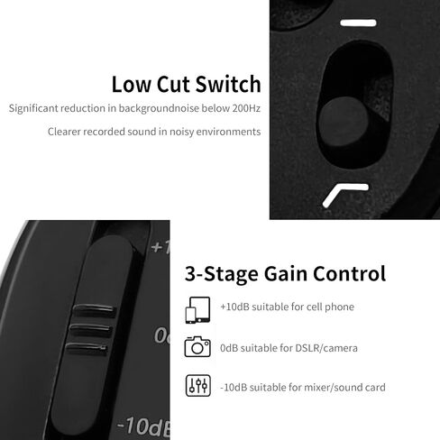 SGC-600 Universal Shotgun Mic for Camera & Phone, 3.5mm with Shock Mount | Universal 3.5mm Shotgun Mic fits Phones/DSLRs/Camcorders, Shock Mount & Windscreen Included, Ideal for Vlog & Recording in Kuwait