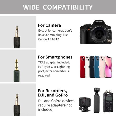 SGC-600 Universal Shotgun Mic for Camera & Phone, 3.5mm with Shock Mount | Universal 3.5mm Shotgun Mic fits Phones/DSLRs/Camcorders, Shock Mount & Windscreen Included, Ideal for Vlog & Recording in Kuwait