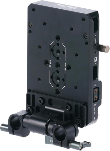 Tilta PD V Mount Battery Plate - Black | 14.8V P-Tap Ports | 5V USB-C Port | 60W USB-C PD Port | 15mm LWS Rod Mounting | Black | TA-BTP3-V-B in Kuwait