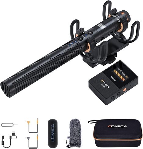 COMICA VM40 Shotgun Microphone – 48kHz/32-bit Float Recording, Wired & Wireless Modes, 32GB Onboard Storage – Compatible with Canon, Nikon, Sony Cameras & Camcorders for YouTube, Interviews & Filming in Kuwait
