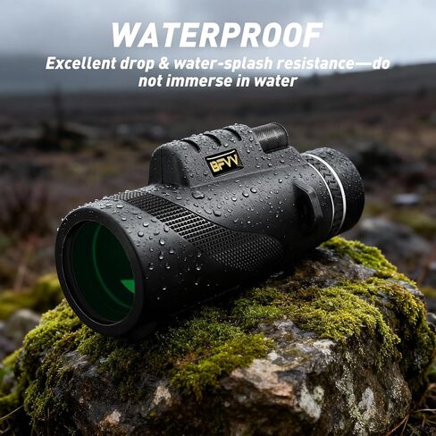 80x100 High Powered Monocular Telescope for Adults Bird Watching | Monoculars with Smartphone Adapter Tripod, Low Night Vision HD Monocular for Hiking Hunting Trave, Gifts for Men Women in Kuwait