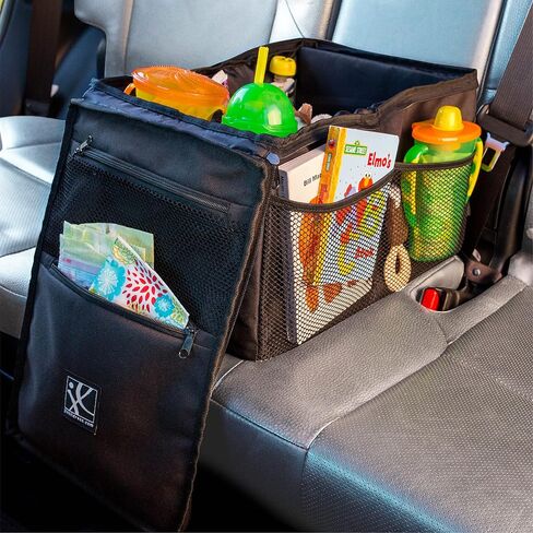 J.L. Childress Backseat Butler Car Seat Organizer for Kids - Essential Car Ride Accessories for Travel & Road Trips, Storage Organization for Front, Back, & Passenger Seats, 10 Pockets - Black in Kuwait