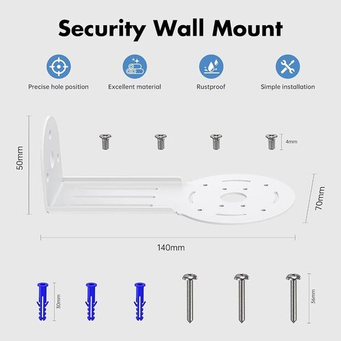 EDUP LOVE® Metal Ceiling Mount Adapter for Ring Camera, Eave Mount Bracket | Fit Ring Indoor Cam Plus, Outdoor Cam Pro/Plus, Spotlight Cam Pro/Plus, Adjustable Angle No Image Flip, Security Camera Mount in Kuwait