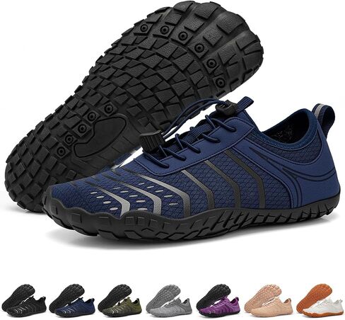 2026 New Barefoot Shoes Women Men Footwear,Wide Toe Box Beach Water Shoe | Zero Drop Comfortable & Non-Slip Barefoot Vitality Shoe,Women's Athletic Footwear for Walking Hiking Running Swimming Boating in Kuwait