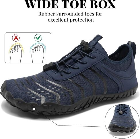 2026 New Barefoot Shoes Women Men Footwear,Wide Toe Box Beach Water Shoe | Zero Drop Comfortable & Non-Slip Barefoot Vitality Shoe,Women's Athletic Footwear for Walking Hiking Running Swimming Boating in Kuwait