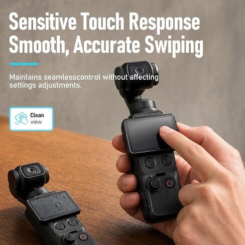 AMBITFUL Screen Protector for DJI Osmo Pocket 3/4, Tempered Glass Touchscreen Film with Lens Protector, HD Clear Anti-Scratch Anti-Fingerprint Protective Cover, Touch Sensitive Camera Accessories in Kuwait
