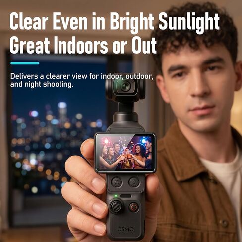 AMBITFUL Screen Protector for DJI Osmo Pocket 3/4, Tempered Glass Touchscreen Film with Lens Protector, HD Clear Anti-Scratch Anti-Fingerprint Protective Cover, Touch Sensitive Camera Accessories in Kuwait