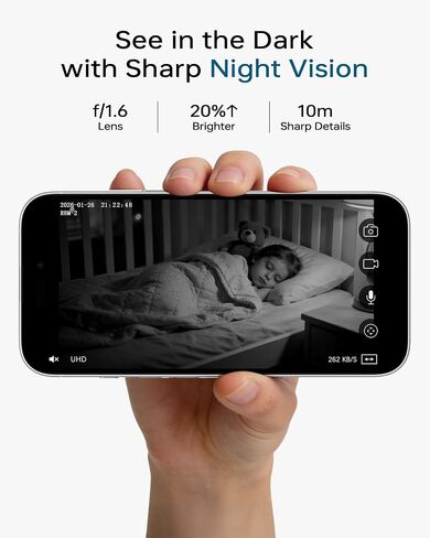 FOSCAM 4K Indoor Camera, Full Space Sense WiFi Camera with 360° Radar Auto-Tracking Baby & Pet Camera - No-Blind-Spot View, One Touch Call, Human/Motion/Sound Detection, Compatible with Alexa (Black) in Kuwait