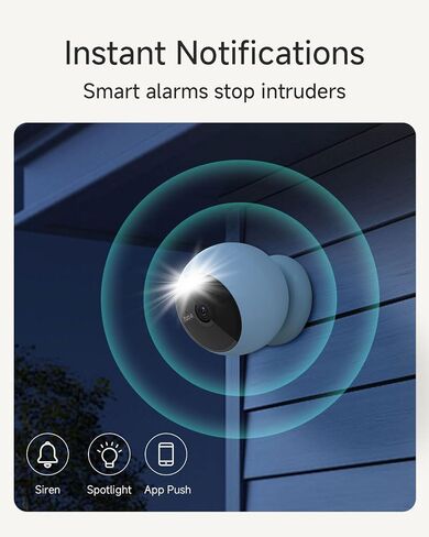 Noorio Magnetic Wireless Security Camera, Built-in 32GB Storage | Magnetic Mount Camera, Battery Powered Indoor&Outdoor Camera, Human/Pet Detection, Color Night Vision, 1080P in Kuwait