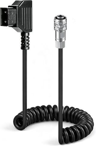 TAIFU D-Tap (P-Tap) to BMPCC 4K/6K Coiled Power Cable, Weipu SF6 2-Pin Female Connector Compatible with Blackmagic Pocket Cinema Camera 4K/6K, for V-Mount & Gold Mount Batteries, Extendable 15" to 47" in Kuwait