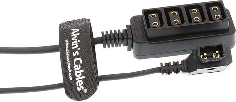 Alvin's Cables D-tap Splitter Cable D-tap Male to 4 Port Dtap Female Power Adapter for V-Mount Camera Battery P-tap Power Hub 70cm| 27.6inches in Kuwait