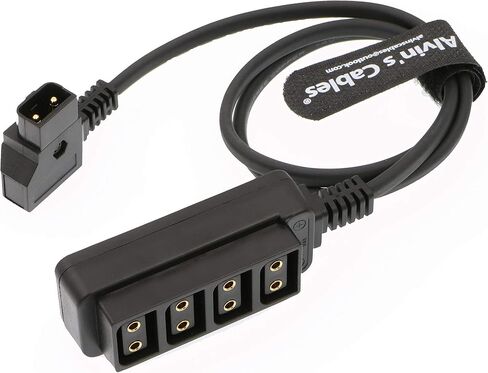 Alvin's Cables D-tap Splitter Cable D-tap Male to 4 Port Dtap Female Power Adapter for V-Mount Camera Battery P-tap Power Hub 70cm| 27.6inches in Kuwait
