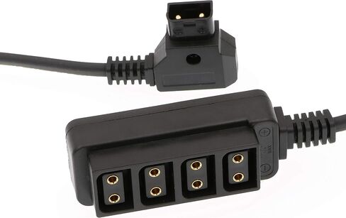 Alvin's Cables D-tap Splitter Cable D-tap Male to 4 Port Dtap Female Power Adapter for V-Mount Camera Battery P-tap Power Hub 70cm| 27.6inches in Kuwait