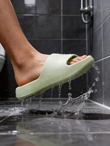 EVA Couple Slippers Comfortable Non-Slip Indoor Home Slippers, Solid Color Minimalist Casual Shoes for Men Women in Kuwait