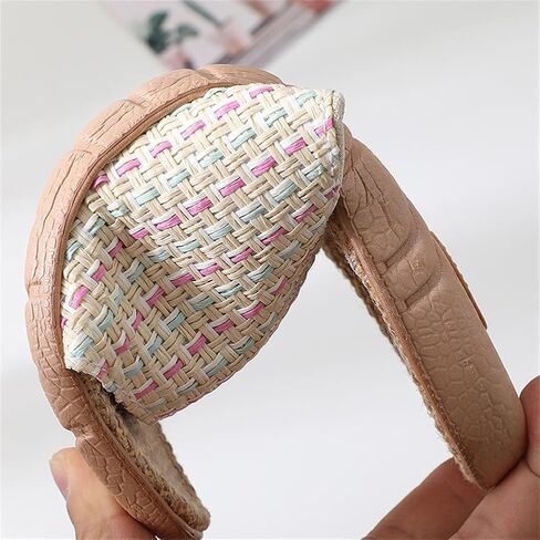 Linen Open Toe Slippers Women Men Breathable Non Slip House Sandals in Kuwait