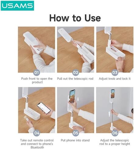 Portable Phone Holder Selfie Light Mini Desk LED Fill Lights Battery for Video in Kuwait