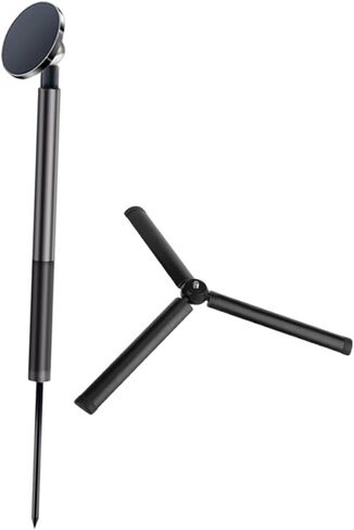 Golf Monopod Tripod Stake with Phone Holder Telescopic Rod Aluminum Mount Ground Spike for and Suitable for Golf TRAI, Black Ground Spike in Kuwait