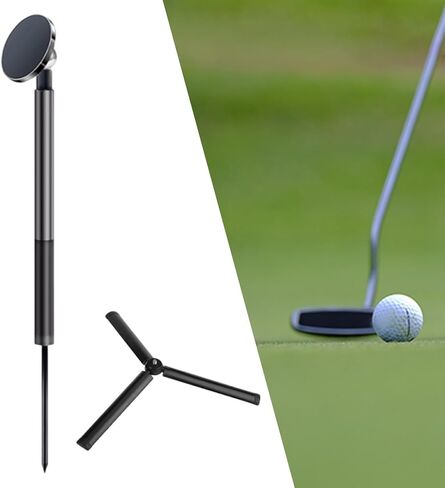 Golf Monopod Tripod Stake with Phone Holder Telescopic Rod Aluminum Mount Ground Spike for and Suitable for Golf TRAI, Black Ground Spike in Kuwait