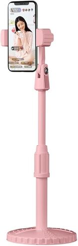 Desktop Mobile Phone Holder Stand 360 Rotate for Live Streaming Shoot Video Round Base in Kuwait