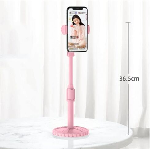 Desktop Mobile Phone Holder Stand 360 Rotate for Live Streaming Shoot Video Round Base in Kuwait