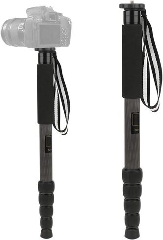 P285C Carbon Fiber Monopod, 5 - Section Portable Camera Monopod with Ball Head, 16.5–61 Inch Adjustable Height, Lightweight 510g for SLR and Mirrorless Cameras in Kuwait