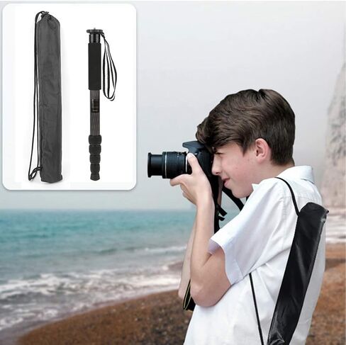 P285C Carbon Fiber Monopod, 5 - Section Portable Camera Monopod with Ball Head, 16.5–61 Inch Adjustable Height, Lightweight 510g for SLR and Mirrorless Cameras in Kuwait