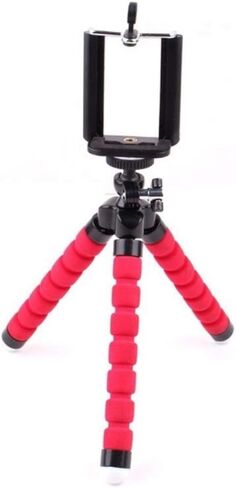 Mobile Phone Tripod Holder Portable Sponge, Red Foldable in Kuwait