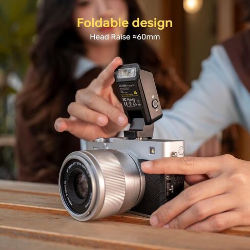 VILTROX Vintage Z2 TTL Foldable Mini Camera Flash for Nikon | 700 Full Power Flashes, 2s Recycle, USB-C Charging Mini Speedlite GN6 with 5 Levels (Z2-N) in Kuwait