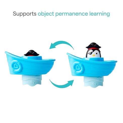 Munchkin Peek-a-Boo Penguin Bath Toy with Boat & Pop-up Character Design, Early Learning & Developmental Play for Babies & Toddlers 9+ Months in Saudi Arabia