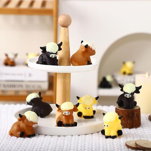30 Pack Highland Cow Rubber Duck, Squeak and Floating Water Squirting Bath Toys Highland Cow Party Favors for Shower Birthday Gifts Party Gifts in Kuwait