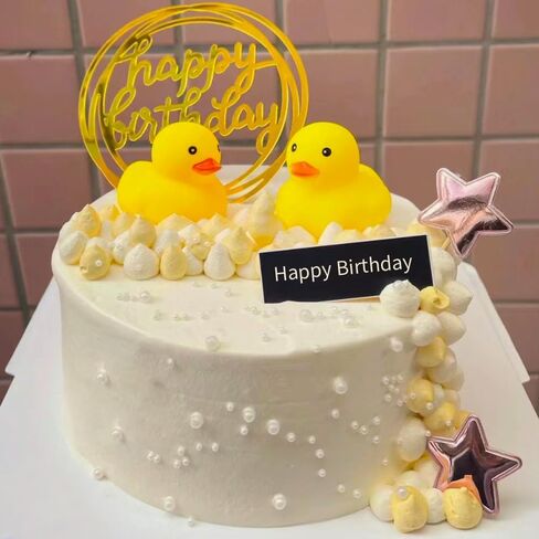 Waterproof No Squeak No Hole No Bebe Noise Kalafona 2 Pcs 3.2 Inch Rubber Funny Yellow Ducky Duck Bath Pool Toy Without Hole for Kid Shower Bathtub Toy Birthday Party Decor Cake Topper in Bulk in Kuwait
