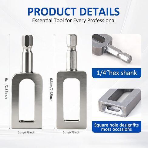 Wire Twister Tool for Drill, 2 PCS Steel Set Drill Wire Twister (#9#11) | 1/4 Inch Hex Shank, Fence Wire Twisting Tool For Fence Repair, Rebar Tying, Farm Projects And Construction Work in Kuwait