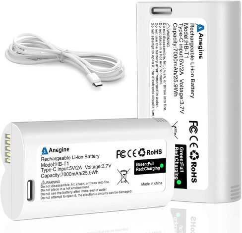 anegine WBAT1 Battery Cam Pro Upgraded 7000mAh Removable Battery Pack Replacement for Wyze Cam Pro 2K Camera with Type-C Direct Charging Port (2-Pack) in Kuwait