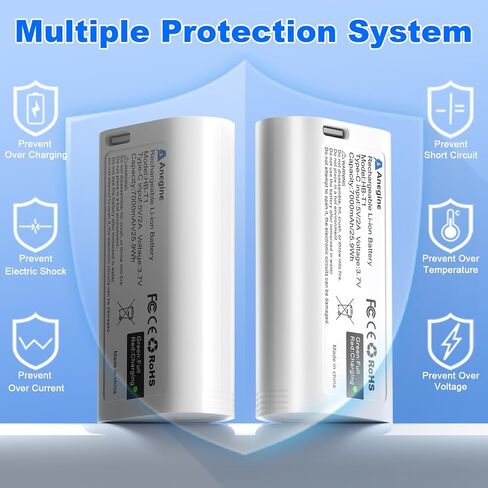 anegine WBAT1 Battery Cam Pro Upgraded 7000mAh Removable Battery Pack Replacement for Wyze Cam Pro 2K Camera with Type-C Direct Charging Port (2-Pack) in Kuwait