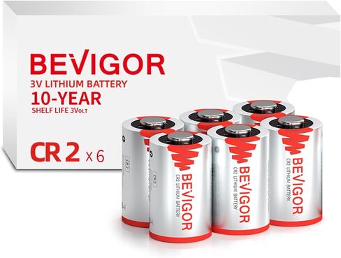 BEVIGOR CR2 3v Lithium Battery 6 Pack, CR15h270 cr2 3 Volt Batteries Cell, Long Lasting Power, CR2 Battery for Rangefinder Flashlight, Photo Cameras, Alarm Systems, Baby Monitor. in Kuwait