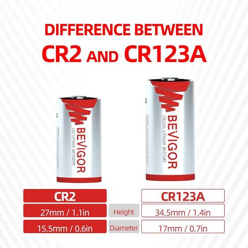 BEVIGOR CR2 3v Lithium Battery 6 Pack, CR15h270 cr2 3 Volt Batteries Cell, Long Lasting Power, CR2 Battery for Rangefinder Flashlight, Photo Cameras, Alarm Systems, Baby Monitor. in Kuwait