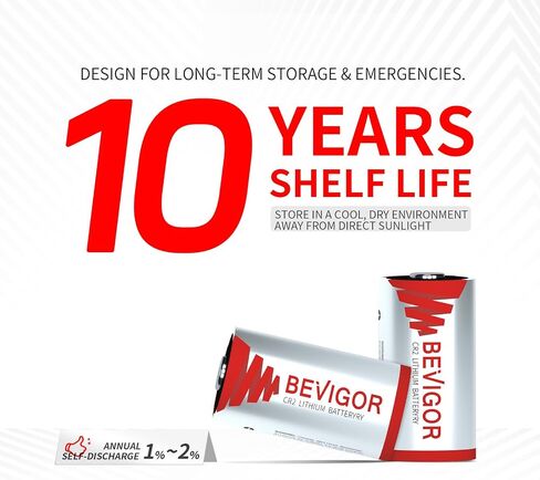 BEVIGOR CR2 3v Lithium Battery 6 Pack, CR15h270 cr2 3 Volt Batteries Cell, Long Lasting Power, CR2 Battery for Rangefinder Flashlight, Photo Cameras, Alarm Systems, Baby Monitor. in Kuwait