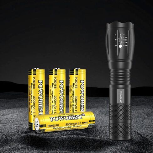 3000mAh Rechargeable NiMH Battery (65mm Length x 18.8mm Diameter),POWO18B Battery with Battery Protection NiMH Box,for Camera,Small Fan, LED Headlamp（Not AA/AAA Batteries） in Kuwait