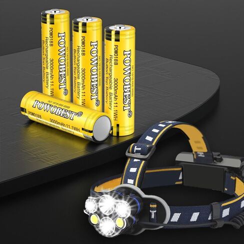 3000mAh Rechargeable NiMH Battery (65mm Length x 18.8mm Diameter),POWO18B Battery with Battery Protection NiMH Box,for Camera,Small Fan, LED Headlamp（Not AA/AAA Batteries） in Kuwait
