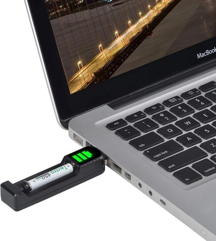 Tectra 2X AAAA Batteries, Ni-MH AAAA Rechargeable Battery + LED USB Charger for Surface Pen, Active Stylus, LED Candle, Flashlight, Portable CD, MP3 Players, Digital Camera and More in Kuwait