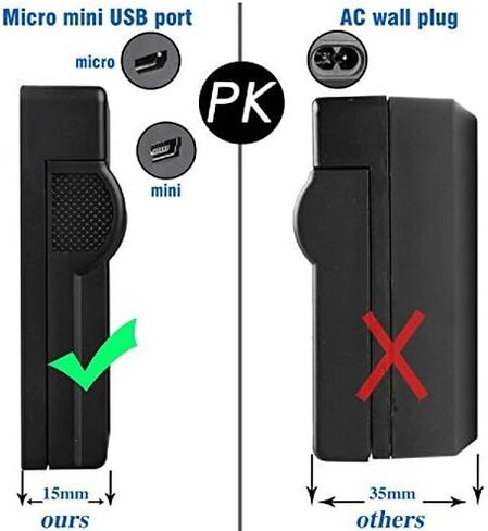 Micro USB Battery Charger for Panasonic CGP-D110, CGR-D120, CGR-D210, CGR-D220, CGR-D320 in Kuwait