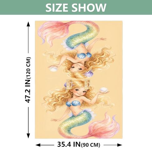 Cute Mermaid Pattern Baby Car Seat Cover Nursing Cover | Muslin-like Cotton Blend, Breathable, Multi-use, Newborn Essentials Must Haves, Fits Most Strollers, for Babies Boys Girls in Kuwait