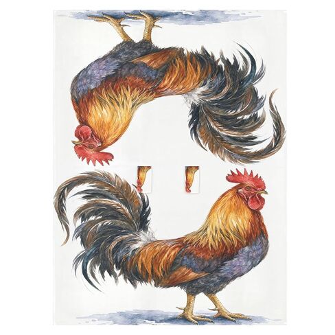 Rooster Pattern Baby Car Seat Cover Infant Carseat Canopy | Muslin-like Cotton Blend, Breathable, Multi-use, Newborn Essentials Must Haves, Fits Most Strollers, for Babies Boys Girls in Kuwait