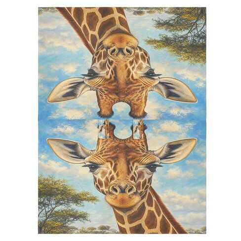 Giraffe Head Pattern Baby Car Seat Cover Baby Carrier Cover | Muslin-like Cotton Blend, Breathable, Multi-use, Newborn Essentials Must Haves, Fits Most Strollers, for Babies Boys Girls in Kuwait